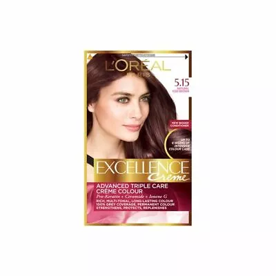 L'Oreal Paris Excellence Creme Permanent Hair Dye 5.15 Natural Iced Brown • £9.99