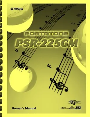 Yamaha Portatone PSR-225GM Keyboard OWNER'S MANUAL • $34.18