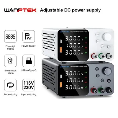 0-30V/60V/120 3A/5A/10A Adjustable Lab DC Power Supply Bench Variable Voltage  • $92.99