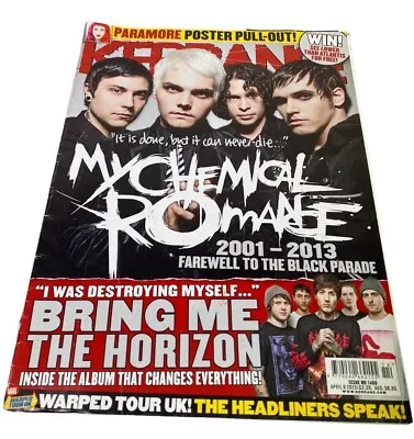 KERRANG Magazine #1460 - My Chemical Romance / Gerard Way - April 2013 - RARE • £19.99