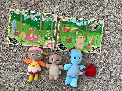 In The Night Garden Bundle 2 Wooden Peg Puzzles & Daisy & Iggle & Makka Pakka • £10