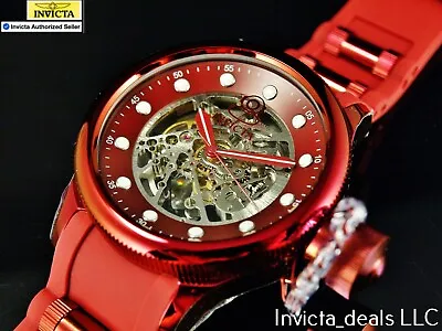 NEW Invicta Men's 52mm Russian Diver AUTOMATIC RED DIAL Red/Burgundy Tone Watch • $74.99