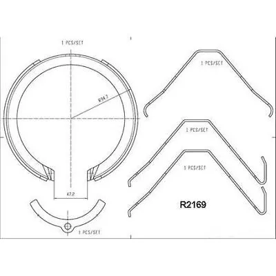 REAR HANDBRAKE SHOES With WARRANTY For Ford Falcon UTE BA All-models 9/2002-9/05 • $89.36