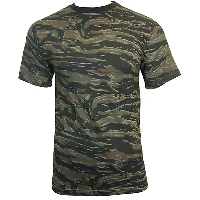 Tiger Stripe Camo T-shirt - Camouflage Army Military Top Soldier All Sizes New • £14.95