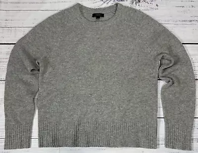 J. Crew Womens 100% Wool Long Sleeve Pullover Sweater Sz Medium Gray Crew Neck • $21.24