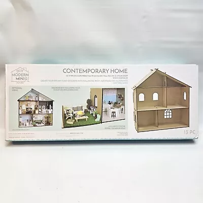 DIY Modern Mini Contemporary Home Dollhouse Kit By Sparrow Innovations NIB • $36.54