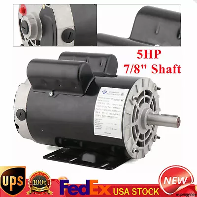 2HP SPL Air Compressor Electric Motor 1 Phase 3450RPM 56 Frame 5/8  Shaft New • $121.26