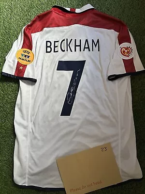 David Beckham Hand Signed England Euro 2004 Home Shirt With COA • £119