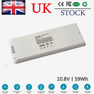 £18.95 • Buy Battery Charger For Apple Macbook 13  13.3 Inch A1185 A1181 MA561 MA566 5600mAh