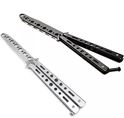 Butterfly Knife Trainer Martial Arts Practice Swords Steel Metal Folding Kni... • $21.50