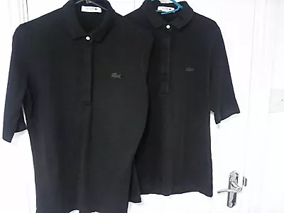 £12 • Buy Lacoste Black Polo's Medium X 2