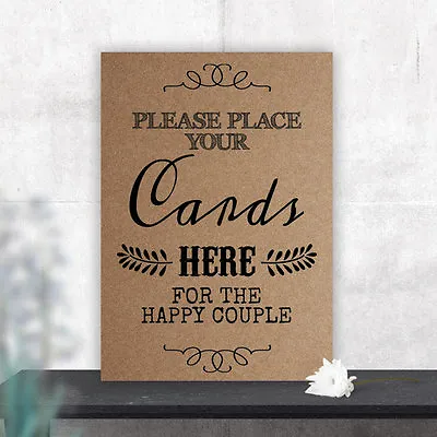 £4.40 • Buy A4 Cards Sign For Wedding Gift Table Letter Box Sack Classic BUY 2 GET 1 FREE HH