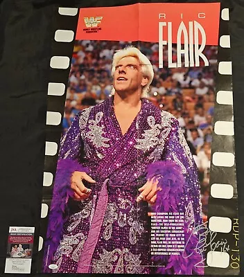 Wwe Wwf Nature Boy Ric Flair Signed Magazine  1992 Poster Jsa Cert Macho Man Wcw • $500