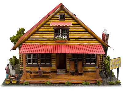 $18.95 • Buy 1:87 HO Scale  Log Cabin  Photo Real Miniature Model Building Kit Track Sets