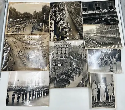 Queen Elizabeth II Coronation Photographs X 9 Set 1953 Press Vintage T2660 C3563 • £14.99