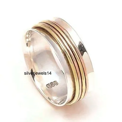 Solid 925 Sterling Silver Spinner Ring Meditation Ring Handmade Jewelry Gs506 • $10.99
