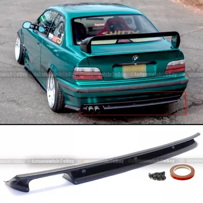 $59.99 • Buy Fits 91-99 BMW E36 3-Series OE M3 (Style) PU Rear Bumper Diffuser Lip Body Kit