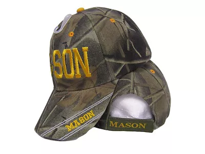 Camo Camouflage Mason Masonic Gold Letters Cap Hat Fast Ship • $9.88