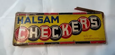 Vintage Halsam Wood Checkers Pieces - Set # 145H - 24 PCS • $10