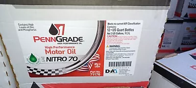 PennGrade 1 #71176 (Brad Penn) Nitro 70 Racing Oil 12 Pack • $89.99