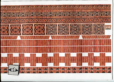 Embossed Brick Ornamental Sheet 34979 Wallpaper World Model Dollhouse 1/12 Scale • £7.23