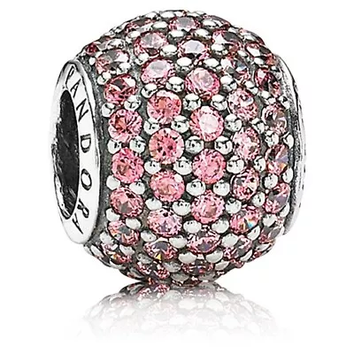 $50 • Buy Pandora Sterling Silver Pink Pave Lights Charm #791051CZS