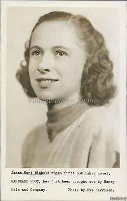 1946 Janet Hart Diebold First Novel Mandrake Root Published Author Photo 5X7 • $24.99