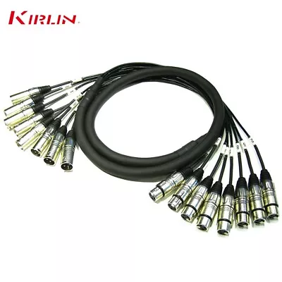 Kirlin 3M 8 Channel XLR Female - XLR Male 24AWG Multi-Track Snake Cable MT-815 • $56.99