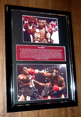 $75 • Buy Mike Tyson ‘Iron Mike’ 1990 Signed Framed Boxing Memorabilia Gift