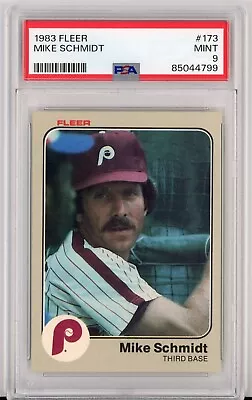 1983 Fleer #173 Mike Schmidt Philadephia Phillies Hof Psa 9 Mint • $24.99