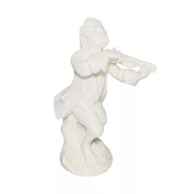Vtg Meissen Style?  Monkey Band  Figurine White Porcelain Violin PreOwned *READ* • $25.99