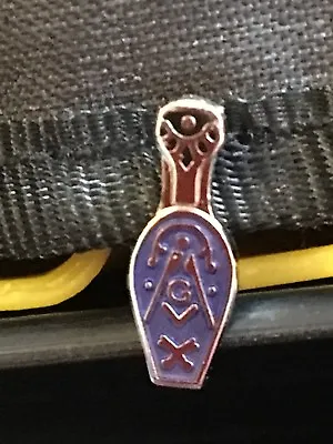 Ladies Blue Slipper Masonic Lapel Tac Pin Square Compass Fraternity NEW! • $7.95