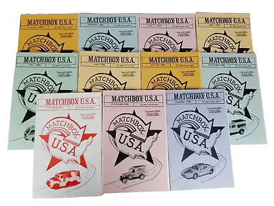 1988 Monthly Matchbox USA Car Collector Books Vintage Charles Mack Lot Of 11 • $10.49