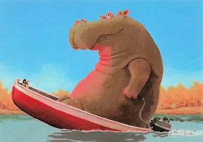 Hippo In Boat By Daniel Sohr Fantasy Art Vintage Postcard Unposted • $4.96