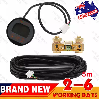 Battery Monitor 80V 350A Lithium Iron Lead-acid Capacity Value 999 AH 5m Cable • $61.88