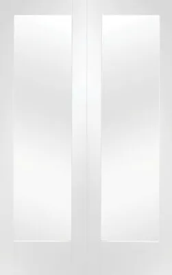 LPD Internal White Pattern 20 Pairs Rebated Clear Glass Doors • £174.99