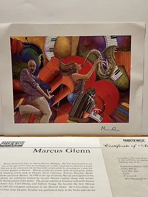  Love That Jazz  Seriolithograph By Marcus Glenn - Unframed Signed ~ 2005 • $20