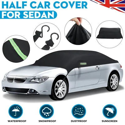 £18.99 • Buy Half Car Top Cover Roof Sun UV Rain Snow Protection Shield Outdoor Universal