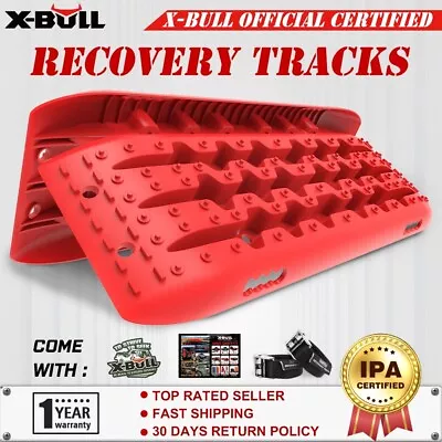 X-BULL Recovery Tracks Boards 10T Sand Mud Snow Trucks 4WD 4x4 Vehicle 1Pair Red • $75