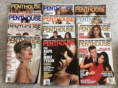 Full Year Lot - 1993 Penthouse Vintage Adult Magazines - Complete Set • $45