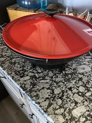 Vntg West Bend Electric Wok Red Made In Usa • $45.99