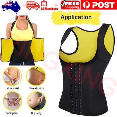 $18.15 • Buy Neoprene Waist Trainer Sauna Suit Sweat Vest Women Body Shaper Weight Loss Gym