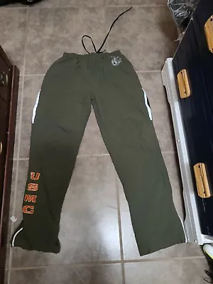 USMC Mens Small Long Marines Olive Drab Athletic Drawstring Sweatpants • $19.99