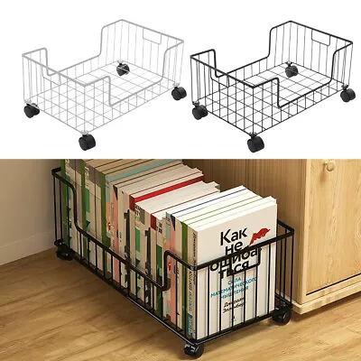 Tiered Metal Under Desk Storage Organizer Trolley Rack Shelving Unit Slide Out • £12.95