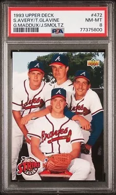 1993 Upper Deck Strike Force Glavine Maddux Smoltz #472 Psa 8 • $42