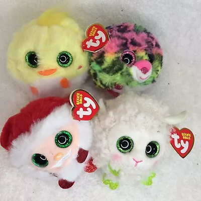 Ty Beanie Balls  Lot Of 4 Mini Stuffed Toys: Kris Baasby Eggy & Dotty • $15