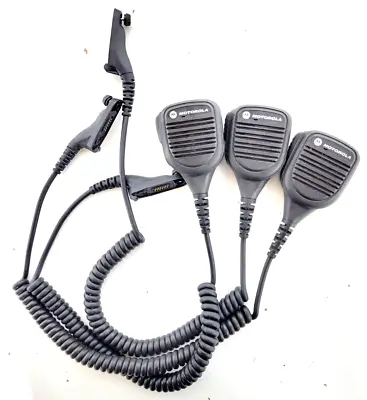 LOT OF 3 - Motorola Speaker PMMN4050A IMPRES Noise-Canceling Speaker Microphone • $66.60