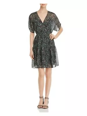 VERO MODA Womens Black Elastic Waist Lined Pull On Styl Elbow Sleeve Dress XL • $13.99