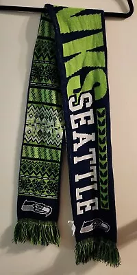 $8.50 • Buy Seattle Seahawks Acrylic Knit Double Sided Scarf Forever Collectibles NFL 