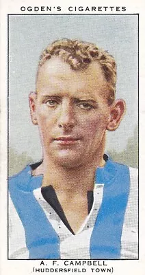 Ogdens Cigarette Cards. Football Club Captains 1936 #6 A.F.CAMPBELL Huddersfield • £1.50